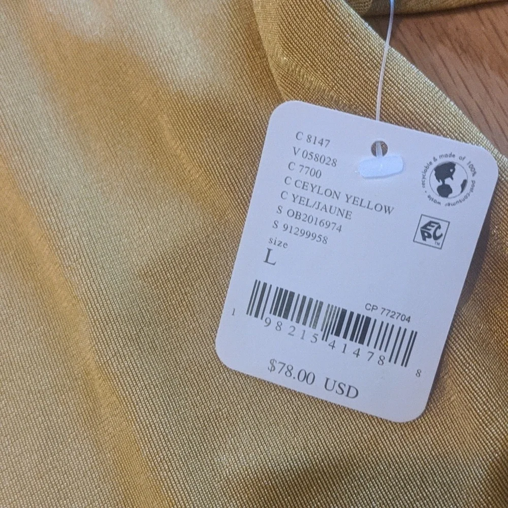 Free People Call Me Later Mini Dress sz LRG in Ceylon Yellow​​